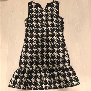 Silk houndstooth dress
